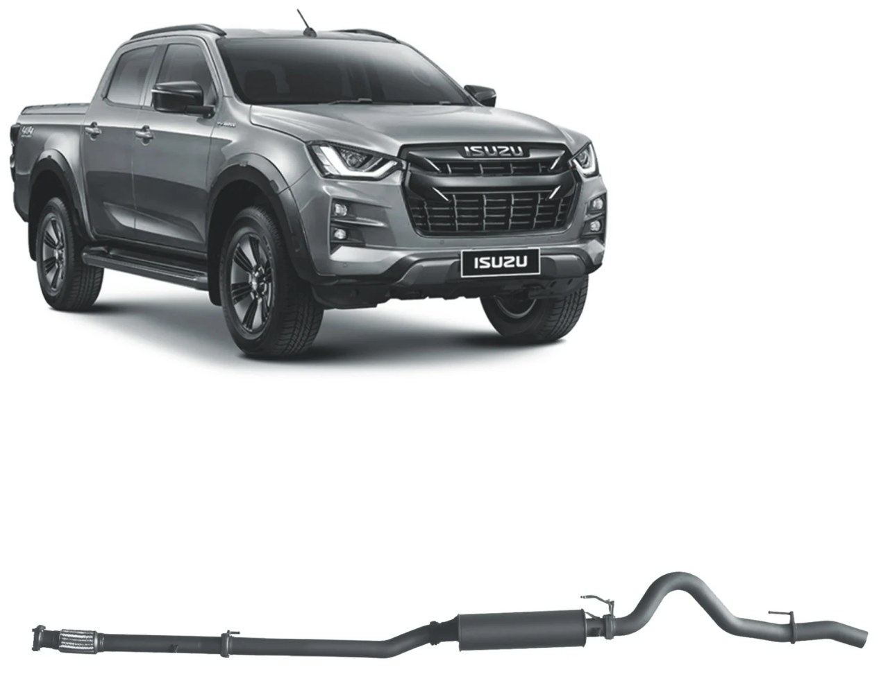 Isuzu D-MAX Extreme Duty Large Muffler Exhaust(07/2020 - on)