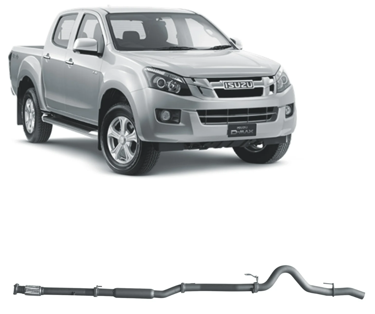 Isuzu D-MAX 4x4 Exhaust System (10/2016 - 06/2020)