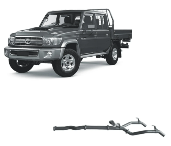 Redback Extreme Duty Twin Exhaust to suit Toyota Landcruiser 79 Series Single and Double Cab (11/2016 - on)
