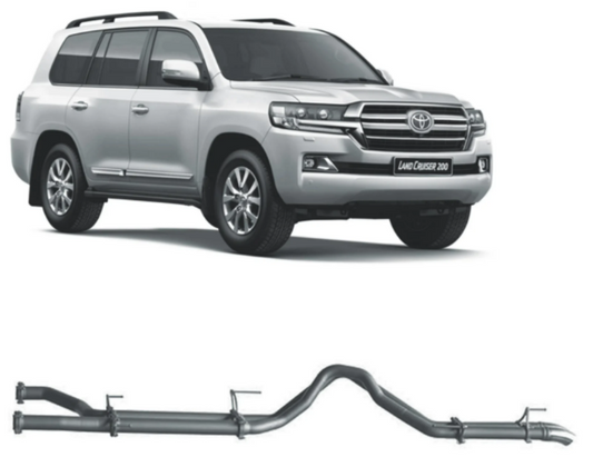 Redback Extreme Duty Exhaust to suit Toyota Landcruiser 200 Series 4.5L V8 Pipe Only (10/2015 - on)