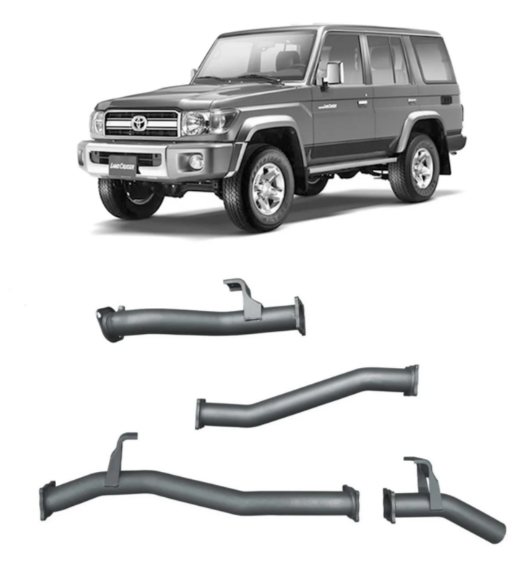 Redback Extreme Duty Exhaust to suit Toyota Landcruiser 76 Series Wagon Pipe Only  (11/2016 - on)