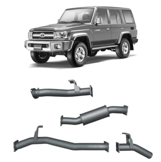 Redback Extreme Duty Exhaust to suit Toyota Landcruiser 76 Series Wagon Resonator (11/2016 - on)