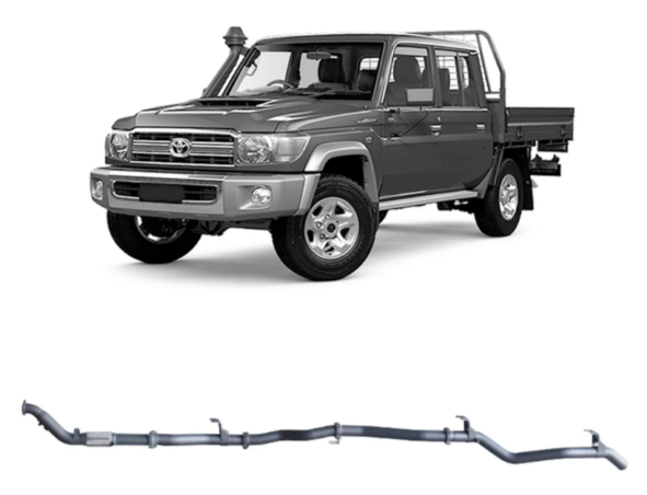 Redback Extreme Duty Exhaust to suit Toyota Landcruiser 79 Series Double Cab Pipe Only (01/2012 - 10/2016)