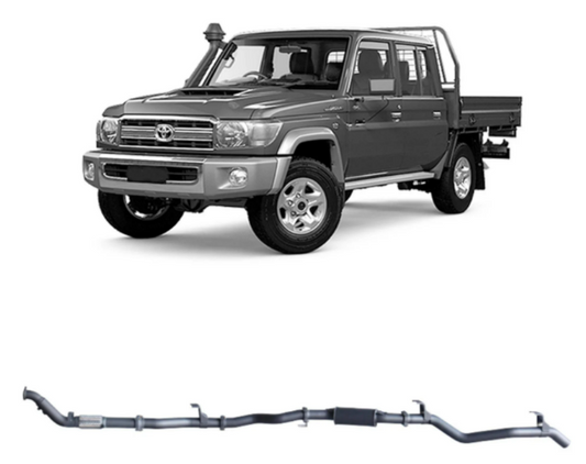Redback Extreme Duty Exhaust to suit Toyota Landcruiser 79 Series Double Cab Resonator Muffler (01/2012 - 10/2016)