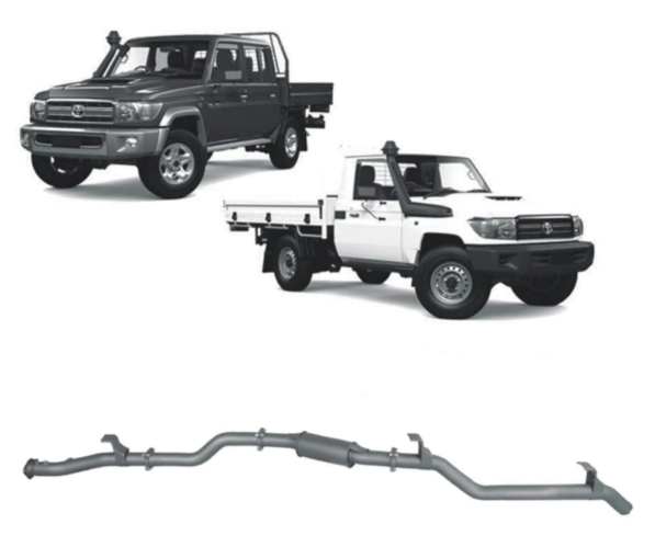 Redback Extreme Duty Exhaust to suit Toyota Landcruiser 79 Series Single and Double Cab Resonator (11/2016 - on)