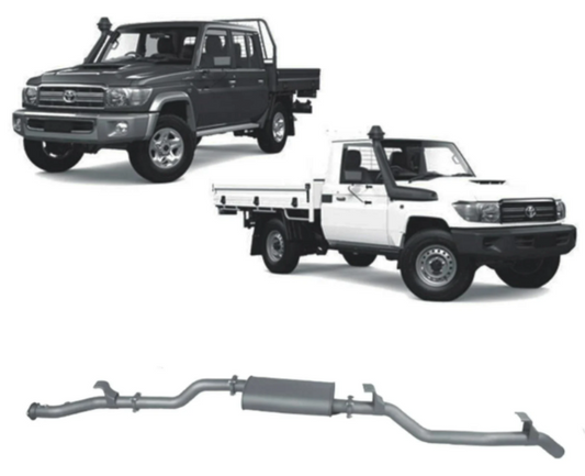 Redback Extreme Duty Exhaust to suit Toyota Landcruiser 79 Series Single and Double Cab (11/2016 - on)