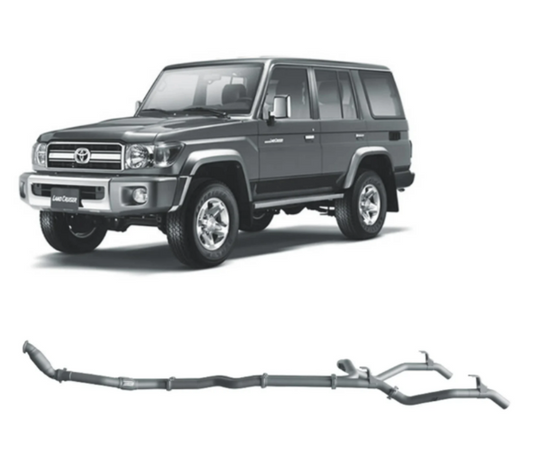 Redback Extreme Duty Twin Exhaust to suit Toyota 76 Series Landcruiser Pipe Only (03/2007 - 10/2016)